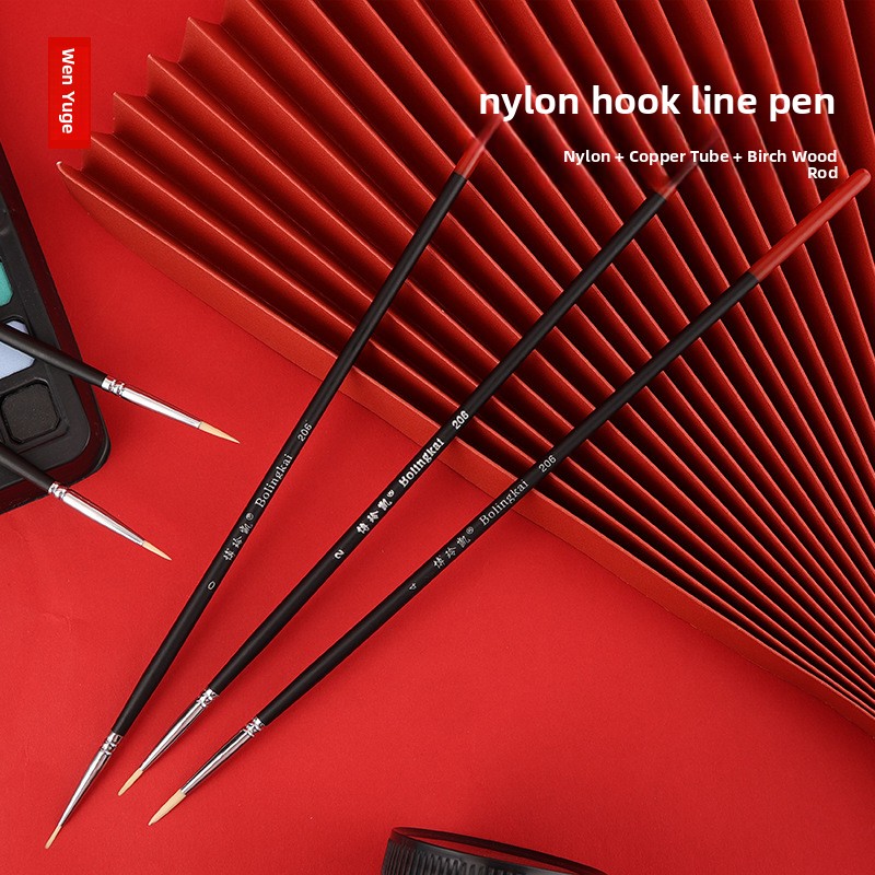 Gouache Paint Set - Pinceau à manche en nylon, pinceau